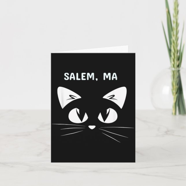 Salem Ma Black Cat Halloween 2018 Card (Front)