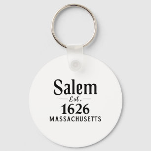 Salem Machusettes Est. 1626 Halloween Fall Autumn Key Ring