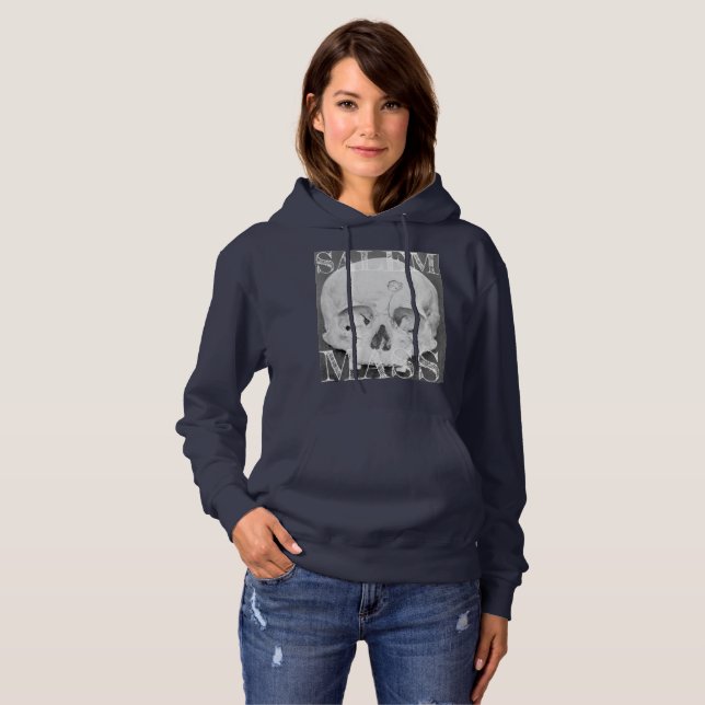 Salem Massachusetts  / Occult Skull Hoodie, women Hoodie (Front Full)