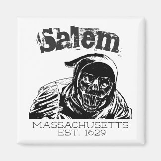 Salem Massachusetts Skull Grim Reaper Magnet