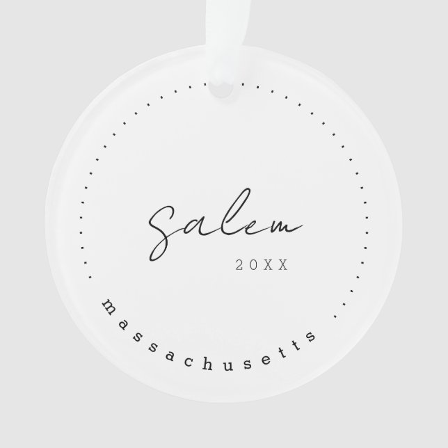 Salem, Massachusetts Travel United States Simple Ornament (Front)