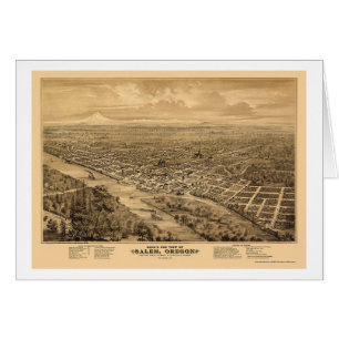 Salem, OR Panoramic Map - 1876