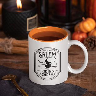 Salem Riding Academy Halloween Witch Two-Tone Coffee Mug