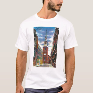 Salem Street View of Old North Church Bldg T-Shirt