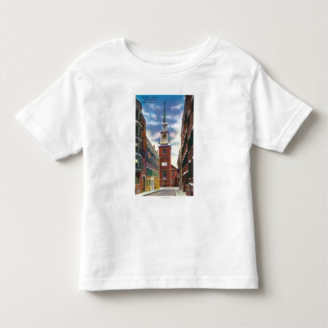 Salem Street View of Old North Church Bldg Toddler T-Shirt (Front)