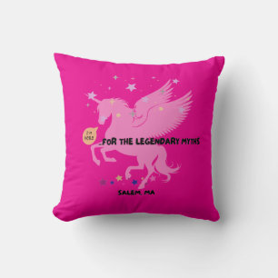 Salem Unicorn "I'm Here for the Legendary Myths" Cushion