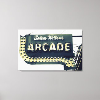 Salem Willows Arcade Neon Sign Canvas Print