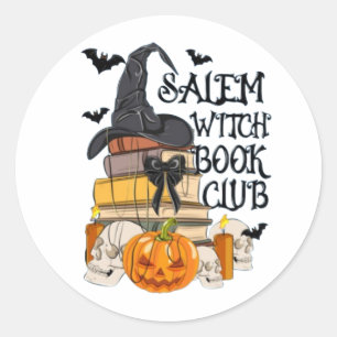 Salem Witch Book Club Halloween Classic Round Sticker
