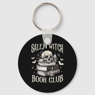 Salem Witch Book Club Halloween Key Ring