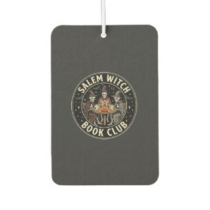 Salem Witch Book Club Halloween Skeleton Design_1 Car Air Freshener