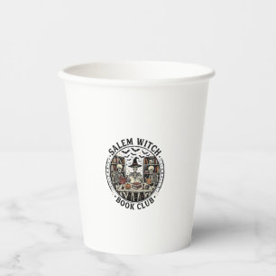 Salem Witch Book Club Vintage Skeleton Halloween S Paper Cups
