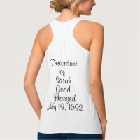 Salem Witch Descendants Bridget Bishop Tank