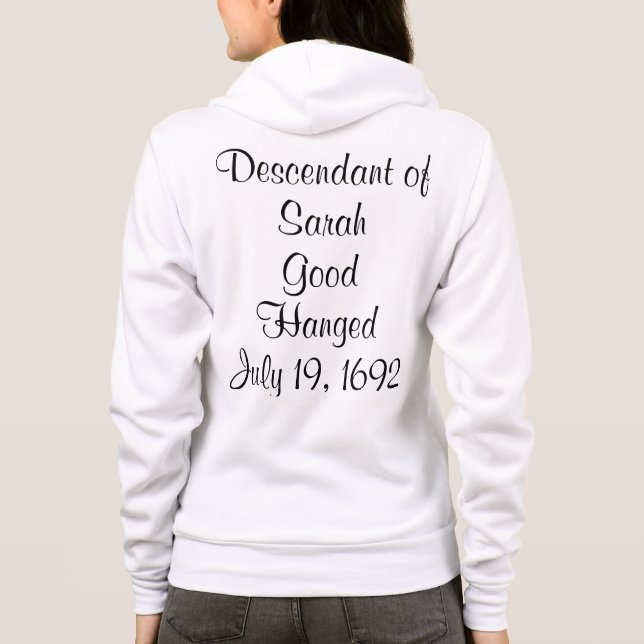 Salem Witch Descendants Bridget Bishop Zip-Up Hood Hoodie (Back)
