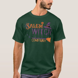Salem Witch Hat Company Broom Candy Bag Pumpkin Ha T-Shirt