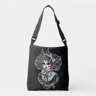 Salem Witch Illustration Art Crossbody Bag