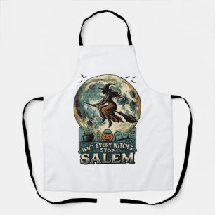 Salem Witch Shirt Vintage Engraving Spooky Humour Apron