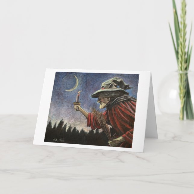 Salem Witch under the Moon Card (Front)