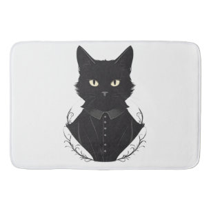 Salem's Enchanted Black Cat Bath Mat