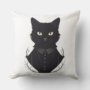 Salem's Enchanted Black Cat Cushion