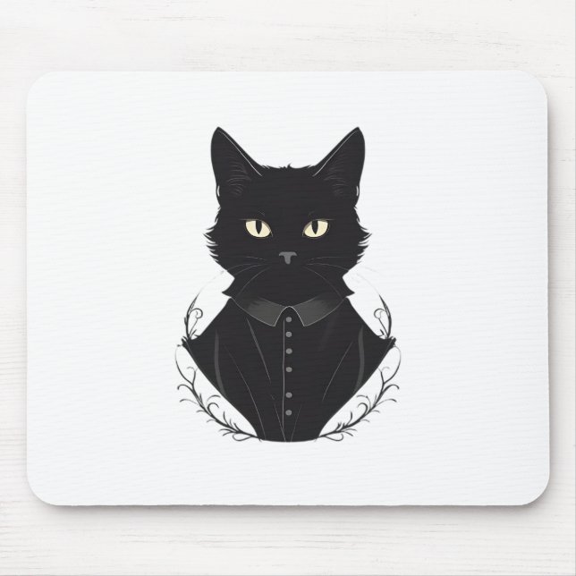 Salem's Enchanted Black Cat Mouse Pad (Front)