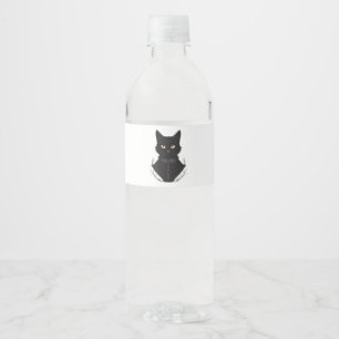 Salem's Enchanted Black Cat Water Bottle Label