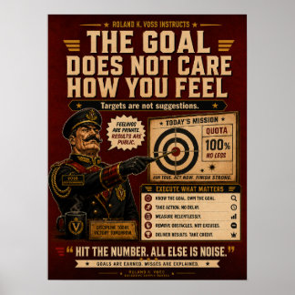 Sales Goal Motivation Poster | Roland K. Voss