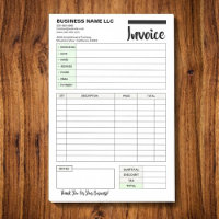 Sales Invoice Receipts, Small Business Payment Pad