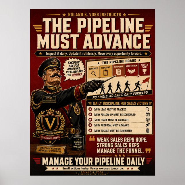 Sales Pipeline Management Poster | Roland K. Voss (Front)