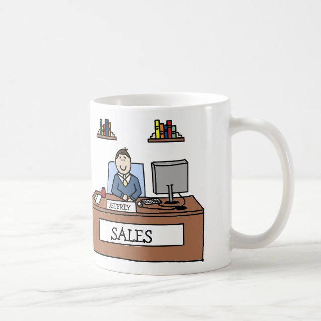 Sales professional - personalised cartoon mug (Right)