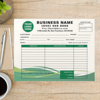 Sales Receipt Quotation Invoice Service Form Custom Letterhead