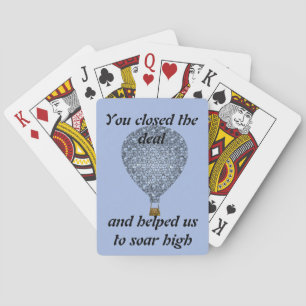 Sales Team Thank You Mosaic Hot Air Balloon Playing Cards