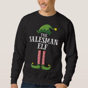 Salesman Elf Matching Family Christmas Party Sweatshirt