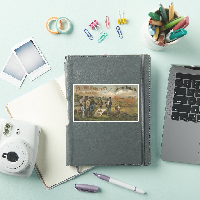 Salesman In Field With Farmer Selling Farm Machine (iPad Cover)