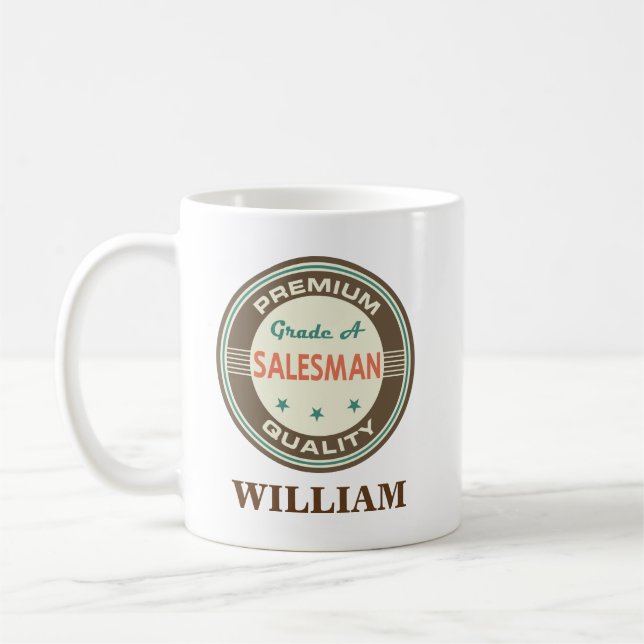 Salesman Personalised Office Mug Gift (Left)