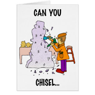 Salesperson Prospecting Greeting Card Chisel