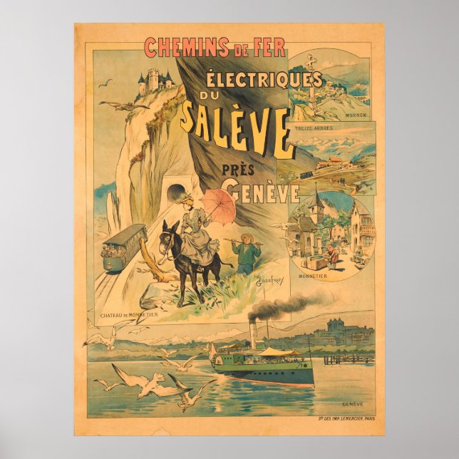 Saleve Vintage Travel Electric Railways Poster (Front)