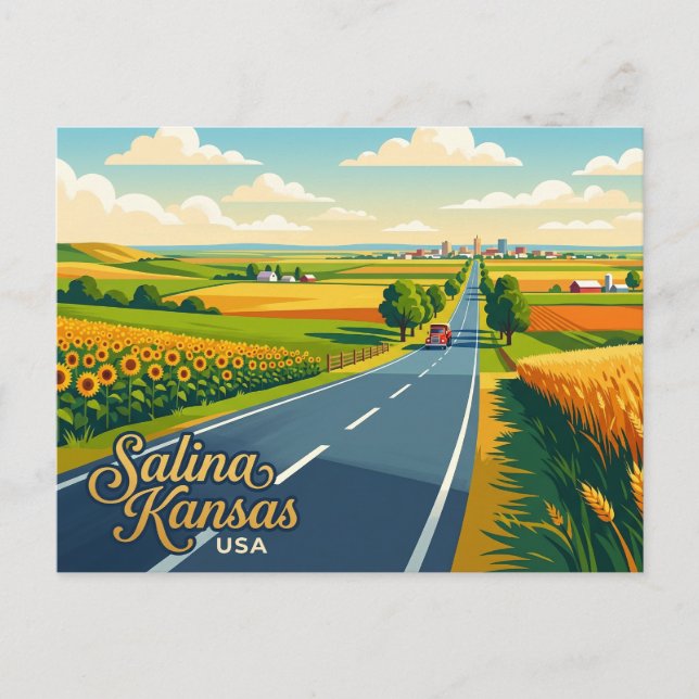 Salina, Kansas USA Postcard (Front)