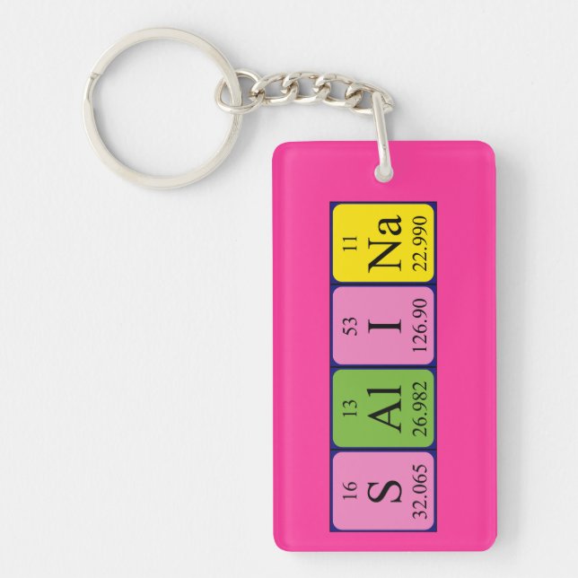 Salina periodic table name keyring (Front)