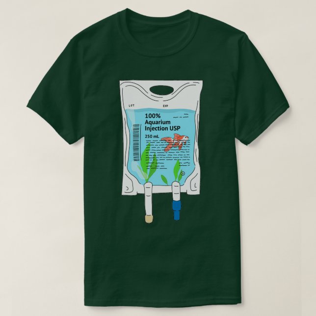 Saline Bag Aquarium T-Shirt (Design Front)