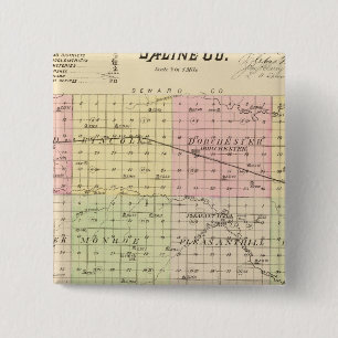 Saline County, Nebraska 15 Cm Square Badge