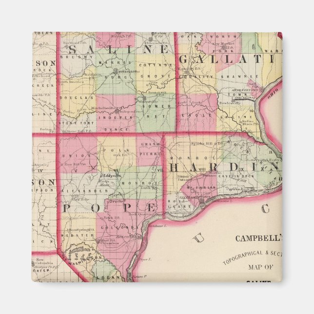 Saline, Gallatin, Hardin, Pope counties Magnet (Front)