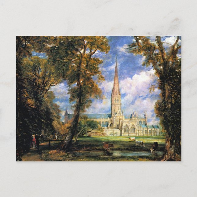 Salisbury Cathedral from the Bishop's Grounds Postcard (Front)