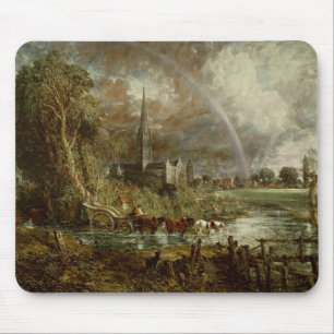 Salisbury Cathedral From the Meadows, 1831 Mouse Pad