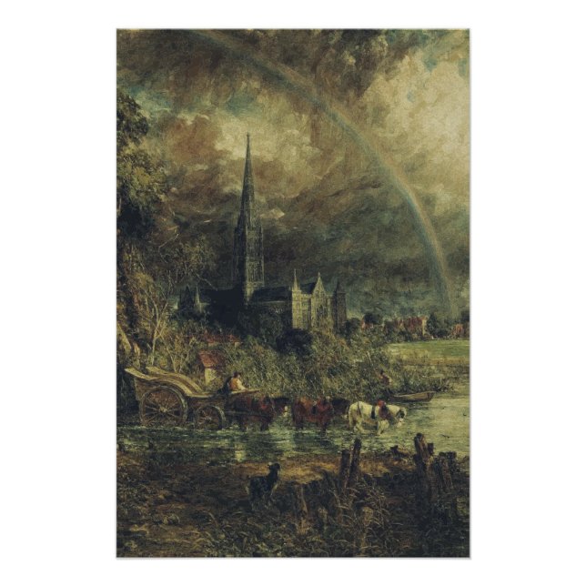 Salisbury Cathedral from the Meadows Poster (Front)