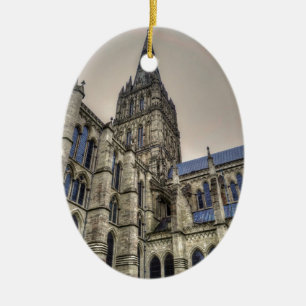 Salisbury Cathedral & Spire Wiltshire England Ceramic Tree Decoration