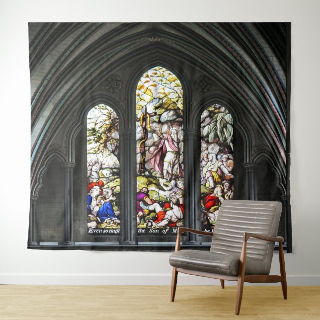 Salisbury Cathedral Transept Stained Glass Window Tapestry (In Situ (Horizontal))