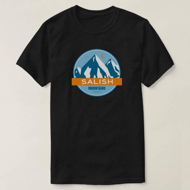 Salish Mountains Montana T-Shirt (Design Front)