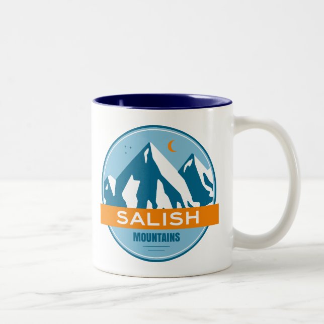 Salish Mountains Montana Two-Tone Coffee Mug (Right)