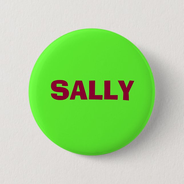 SALLY 6 CM ROUND BADGE (Front)