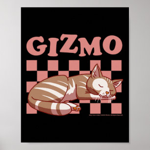 Sally Face Gizmo The Cat Chequered Nap Pattern  Poster